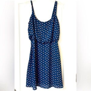 BeBop Blue Hearts Medium spaghetti strap sun dress novelty print swiftie
